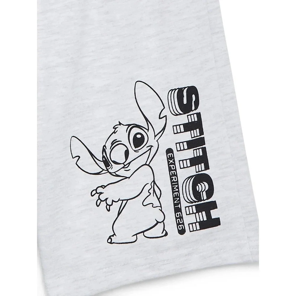 Disney Stitch Muscle Tank & Shorts Set Heather‎ Gray Kids 2pc Outfit 4T